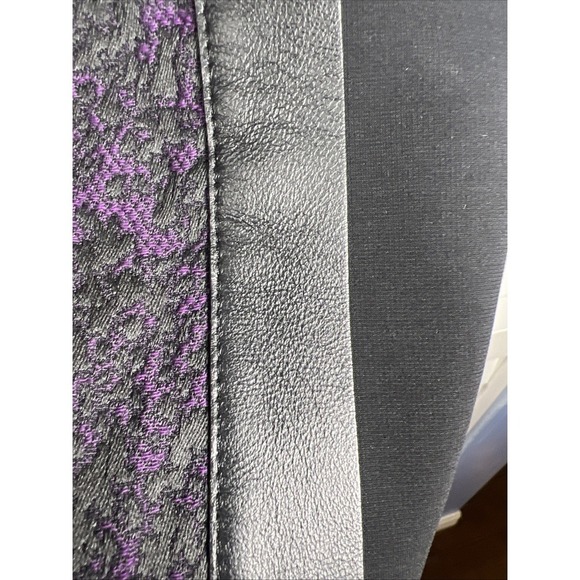 Lafayette 148 New York Jacquard Leather Trim Zip Stretch Pencil Skirt Size 8 - Picture 3 of 11